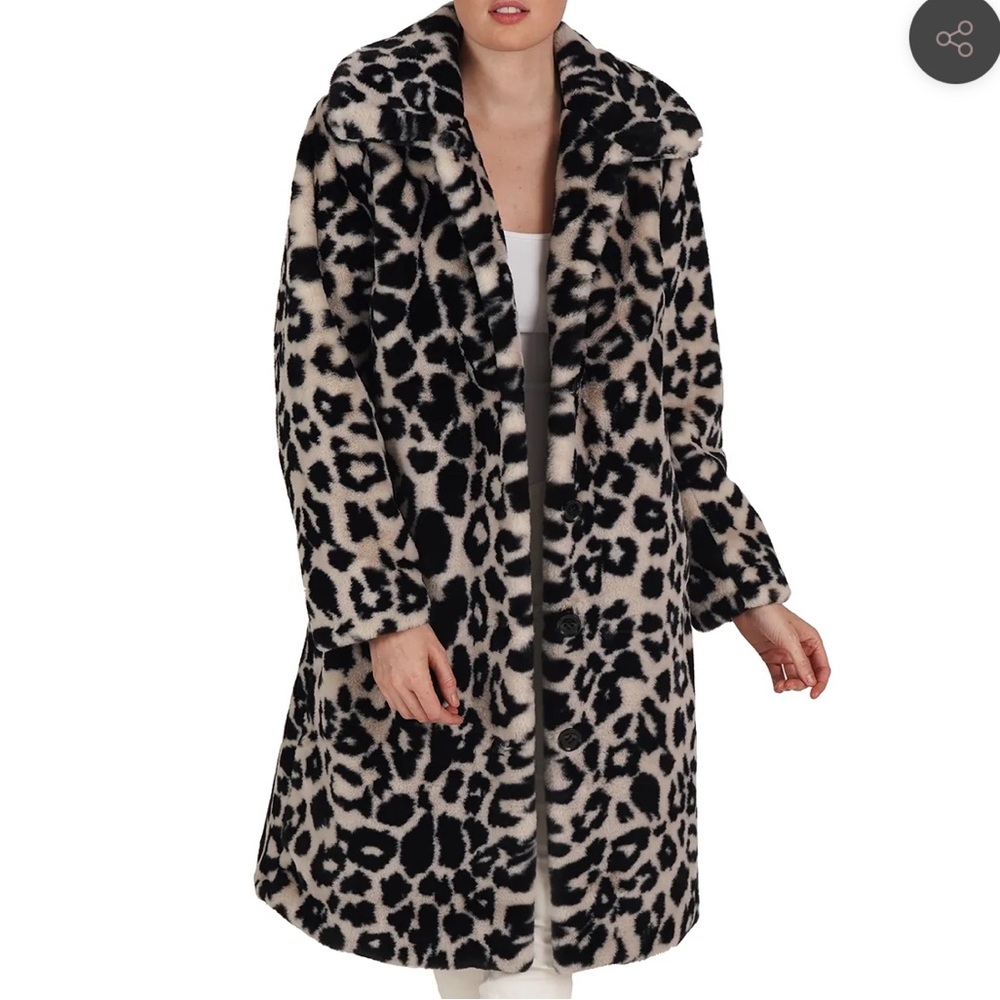 Faux Fur Coat animal print